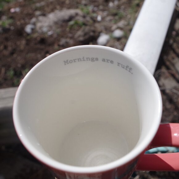 Mornings Are Ruff Mug Peach - Picture 3 of 5